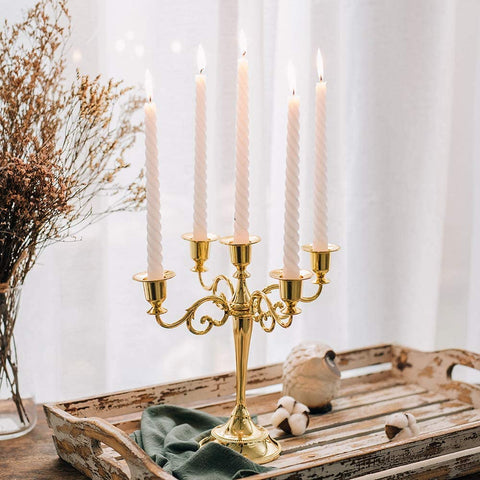 Golden Metal Candle Holder Stand