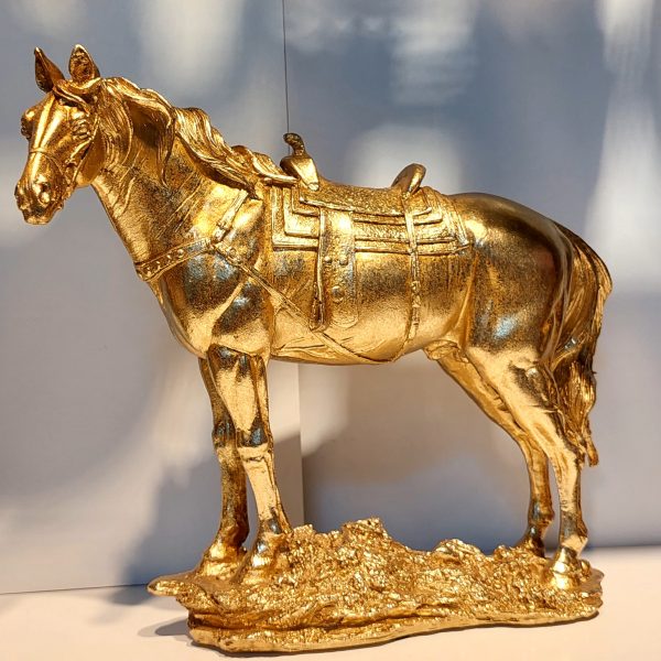 Golden Horse Figurine