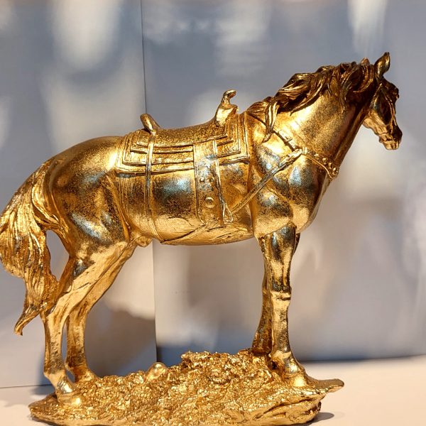 Golden Horse Figurine