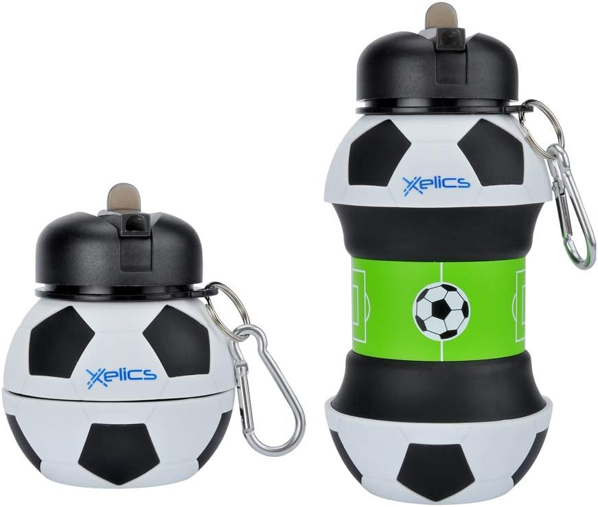 Kids Sports Water Bottle Collapsible Soccer Ball Shaped