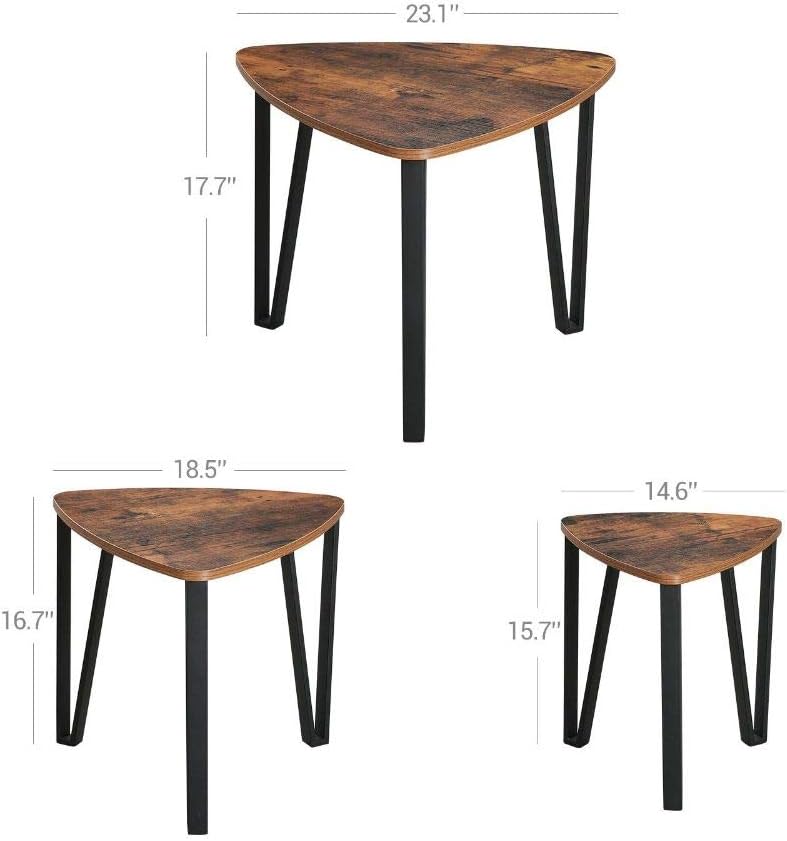 Triangular Nesting Tables - Set Of 3