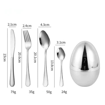 Egg Cutlery Set 24Pcs