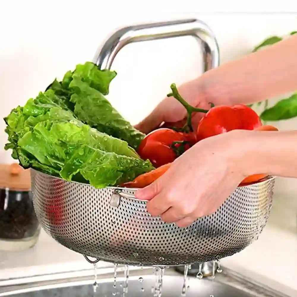 5 Pcs Stainless Steel Colander Set Vegetable Strainer