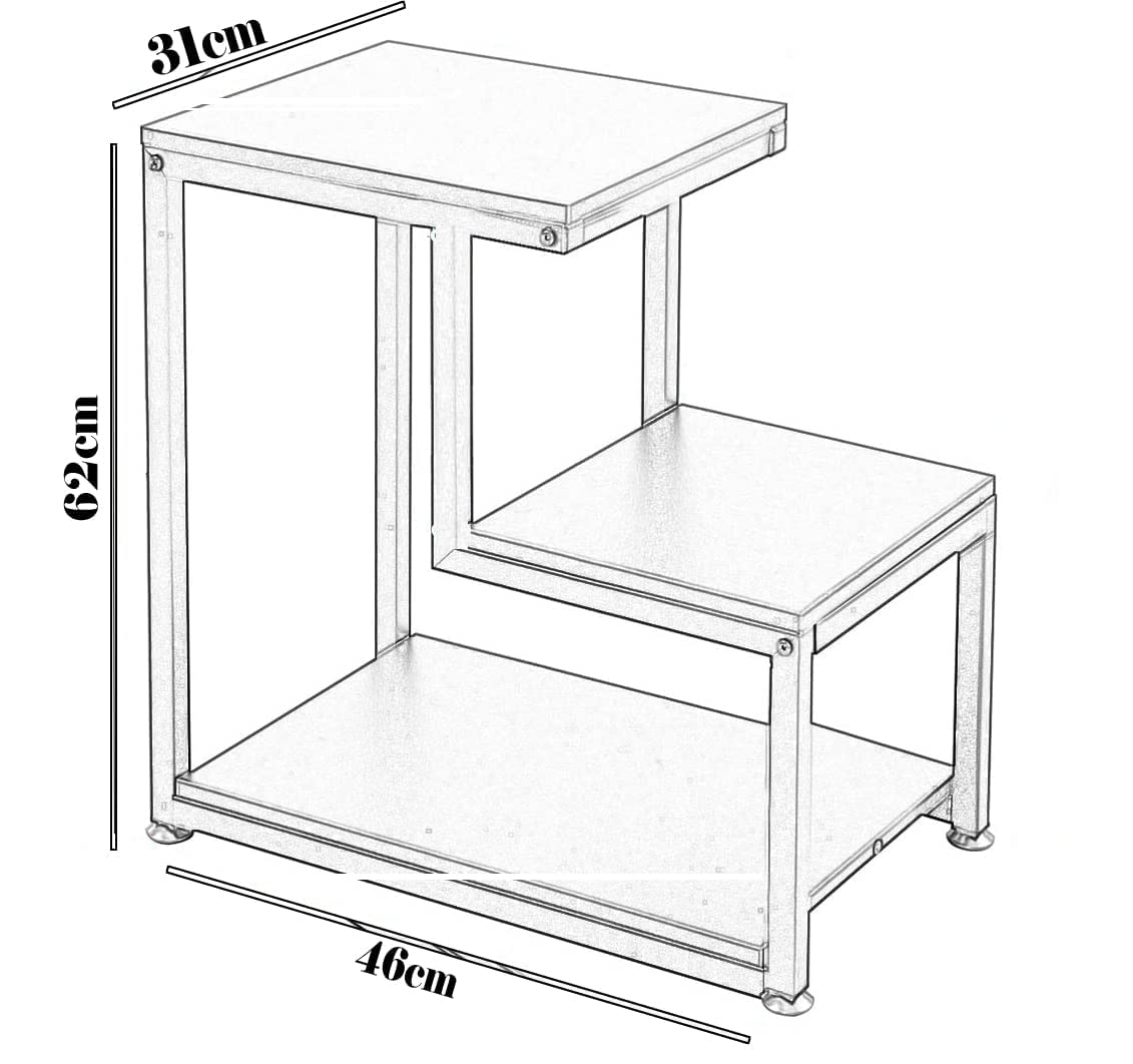 3-Tier Sofa Side Table