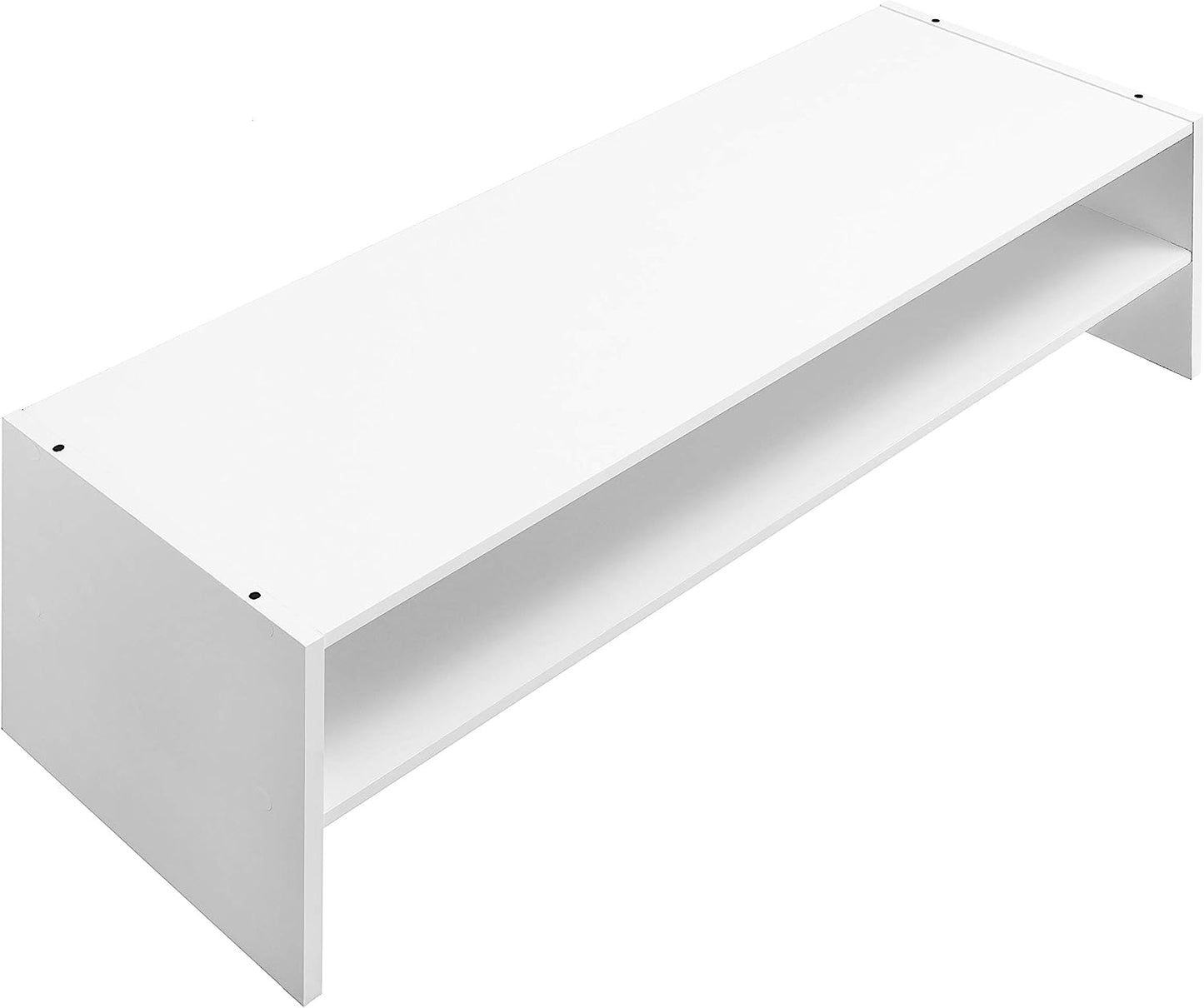 2-Shelf White Shoe Rack