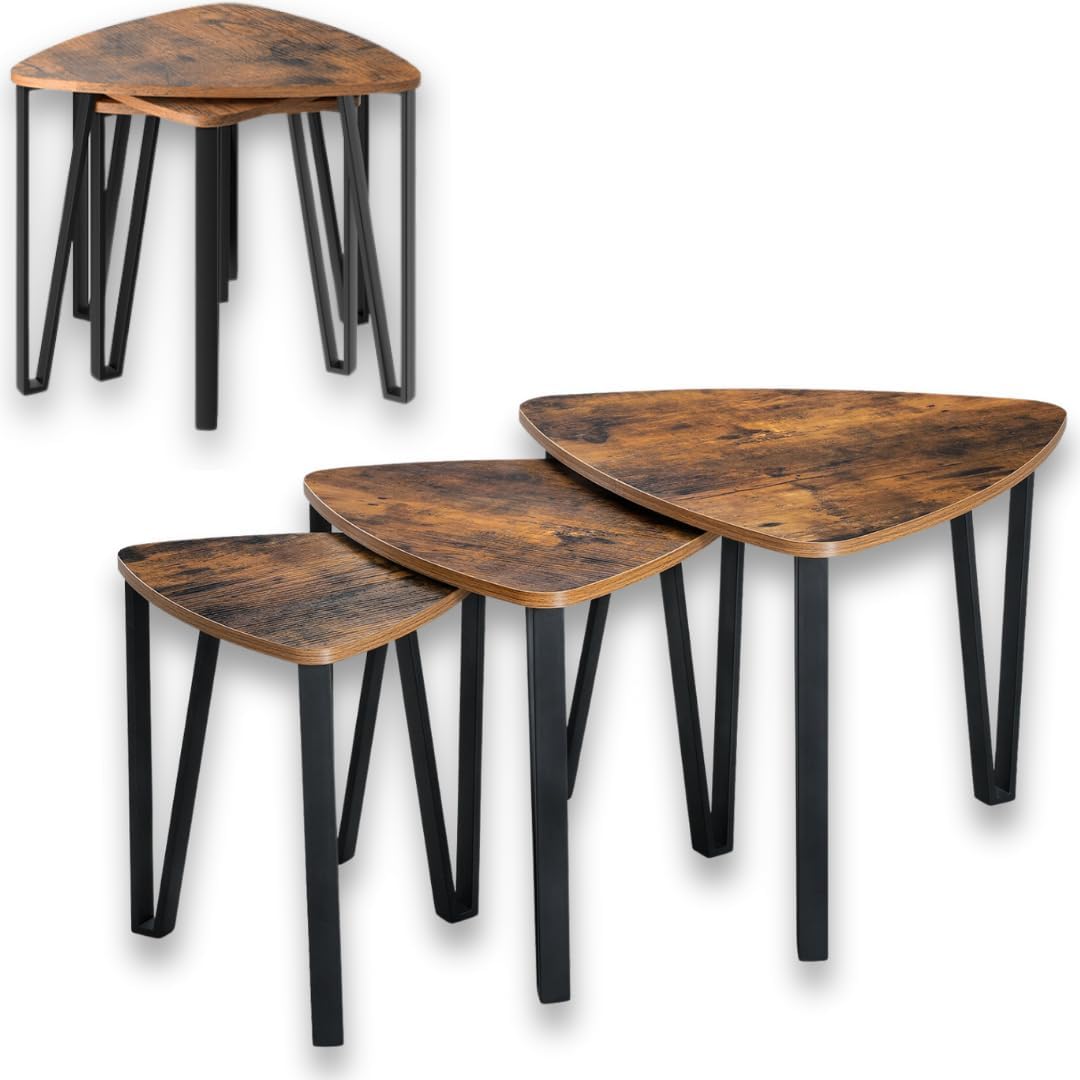 Triangular Nesting Tables - Set Of 3