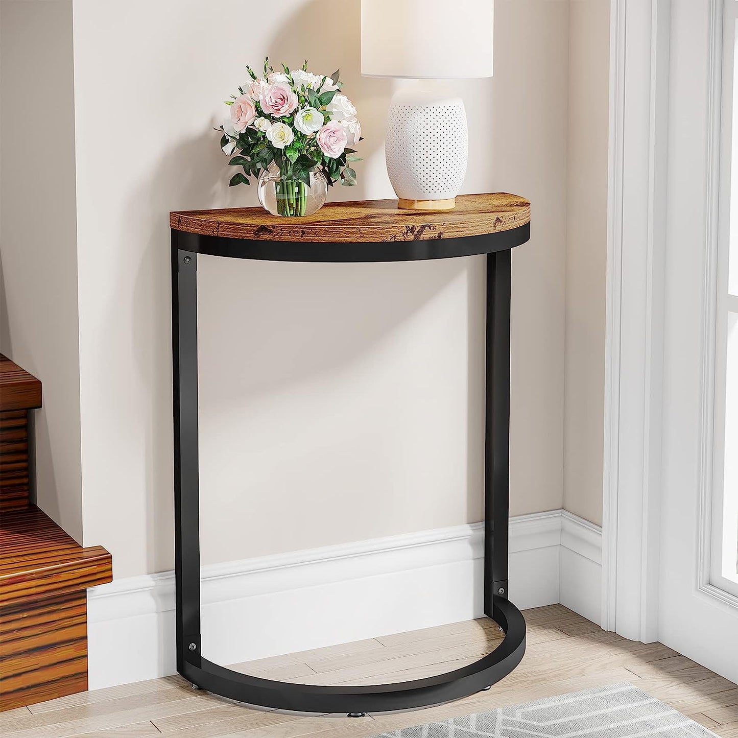 Portable Half Cut Design Side Table