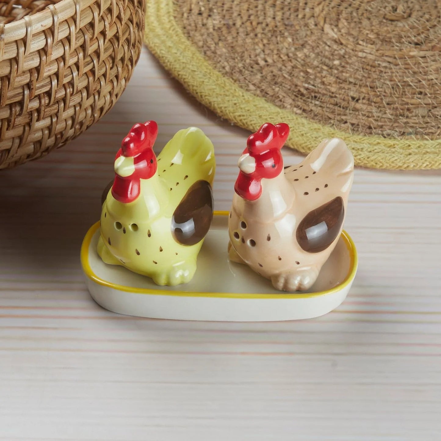 Ceramic Salt and Pepper Shakers Set