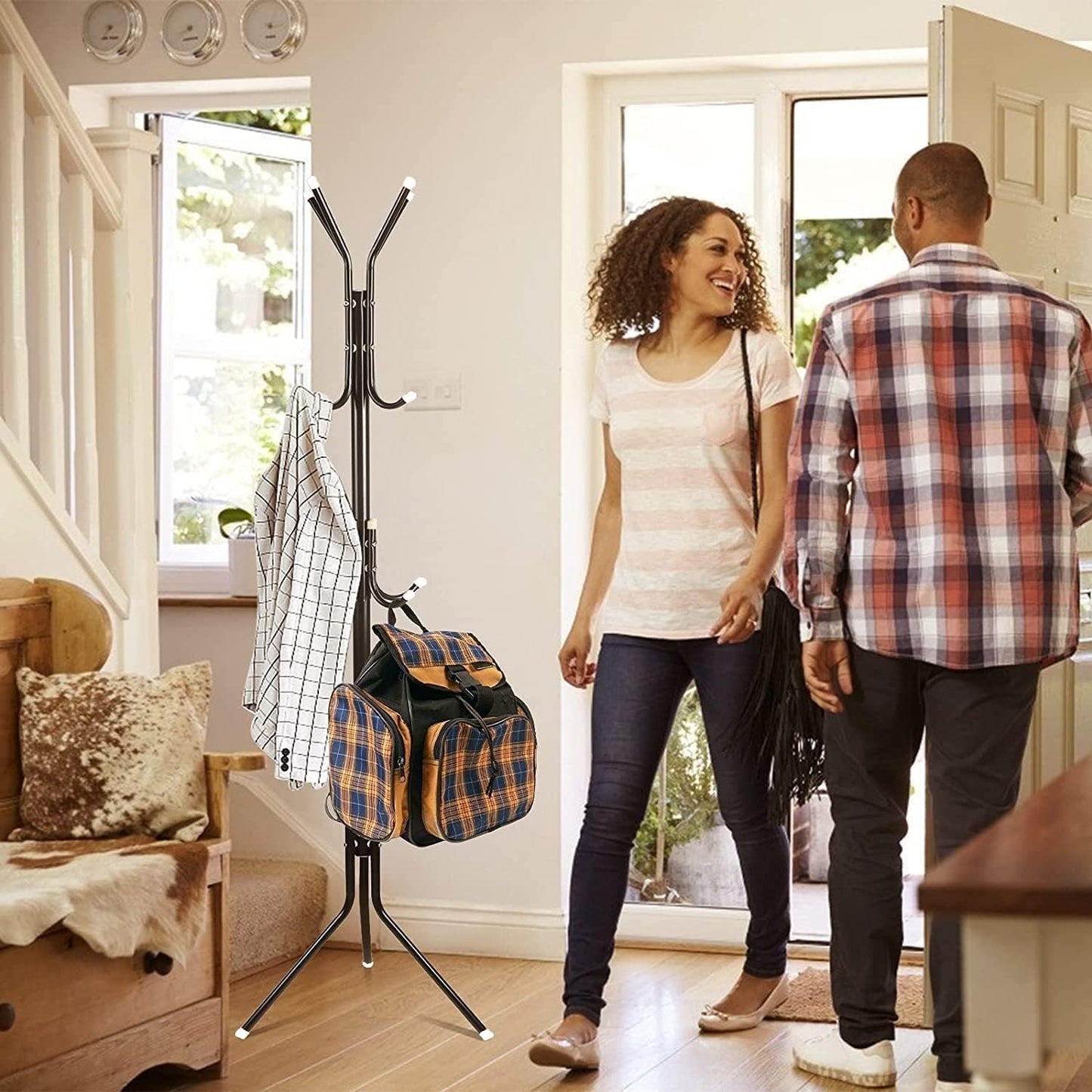 Multifunctional Free-Standing Coat Rack