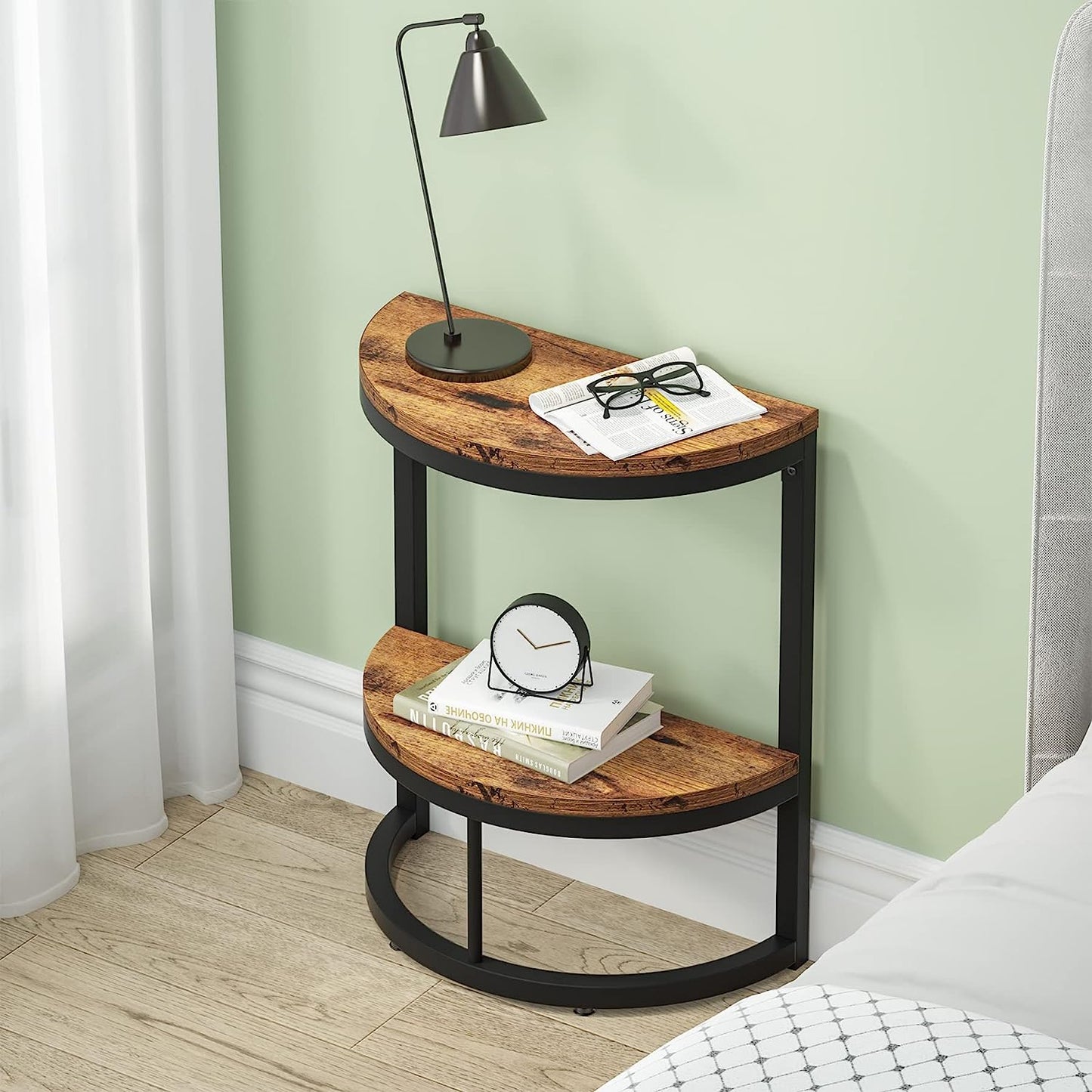 2-Tier Semi Circle, Small Half Round Side Table