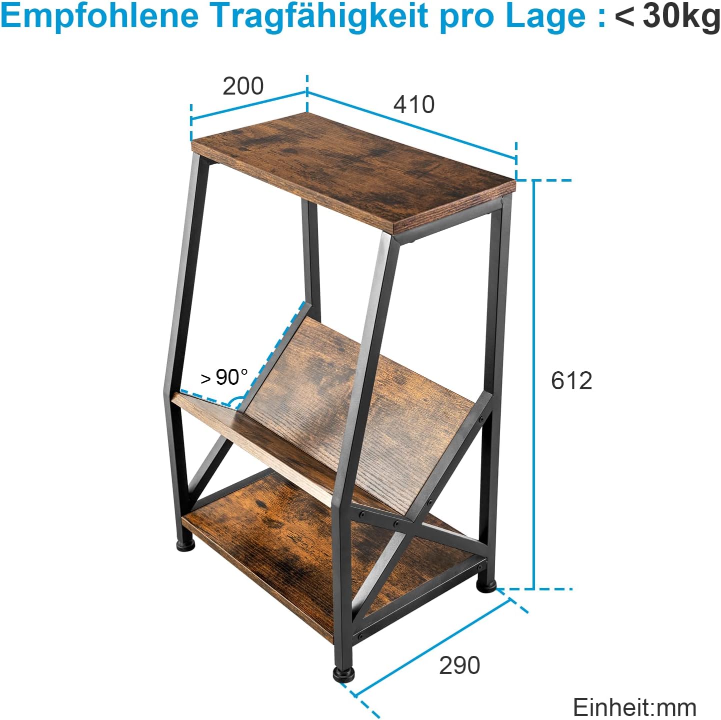 3 Level Sofa Side Table