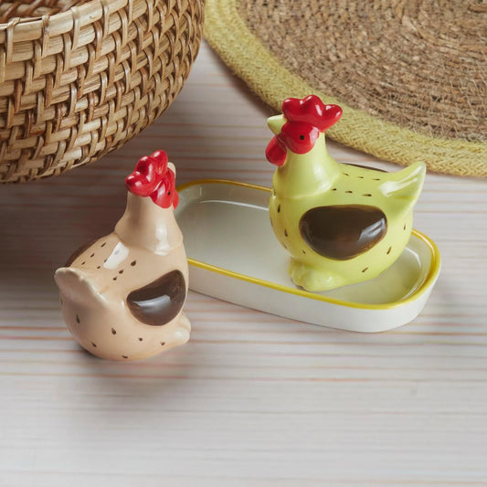 Ceramic Salt and Pepper Shakers Set