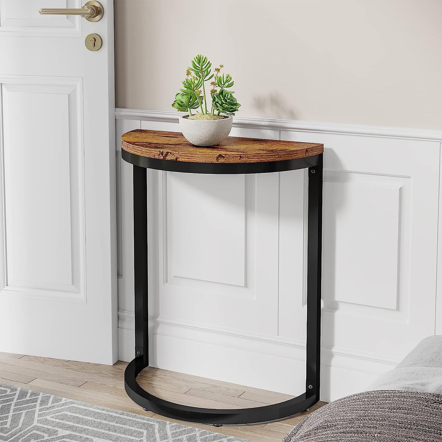 Portable Half Cut Design Side Table