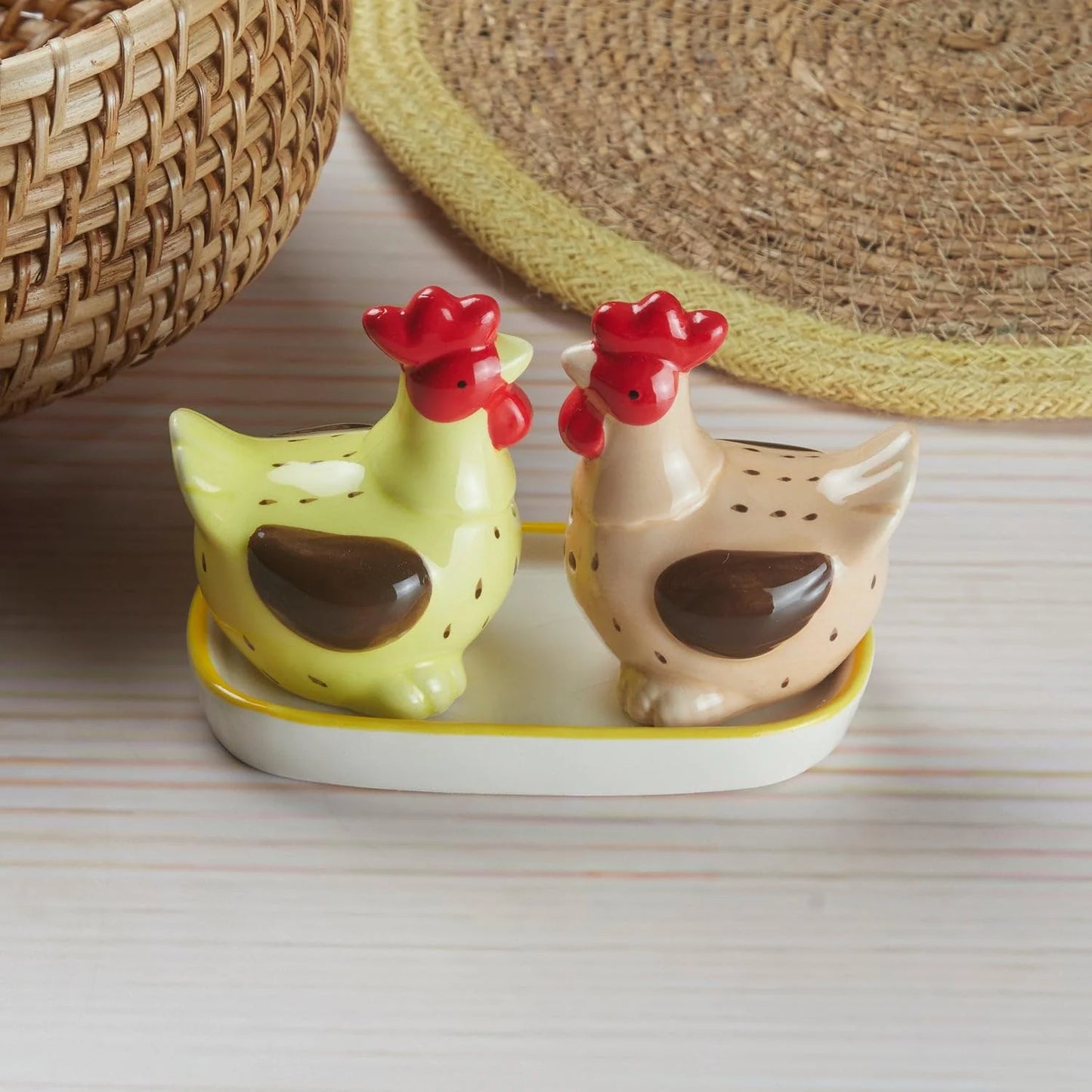 Ceramic Salt and Pepper Shakers Set