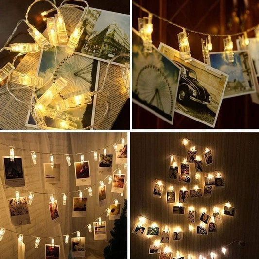 10 LED Photo Clips String Lights