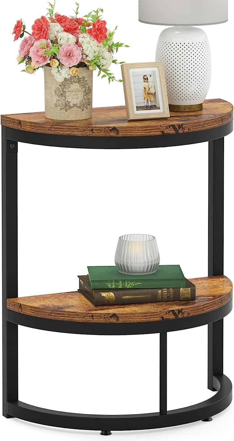 2-Tier Semi Circle, Small Half Round Side Table