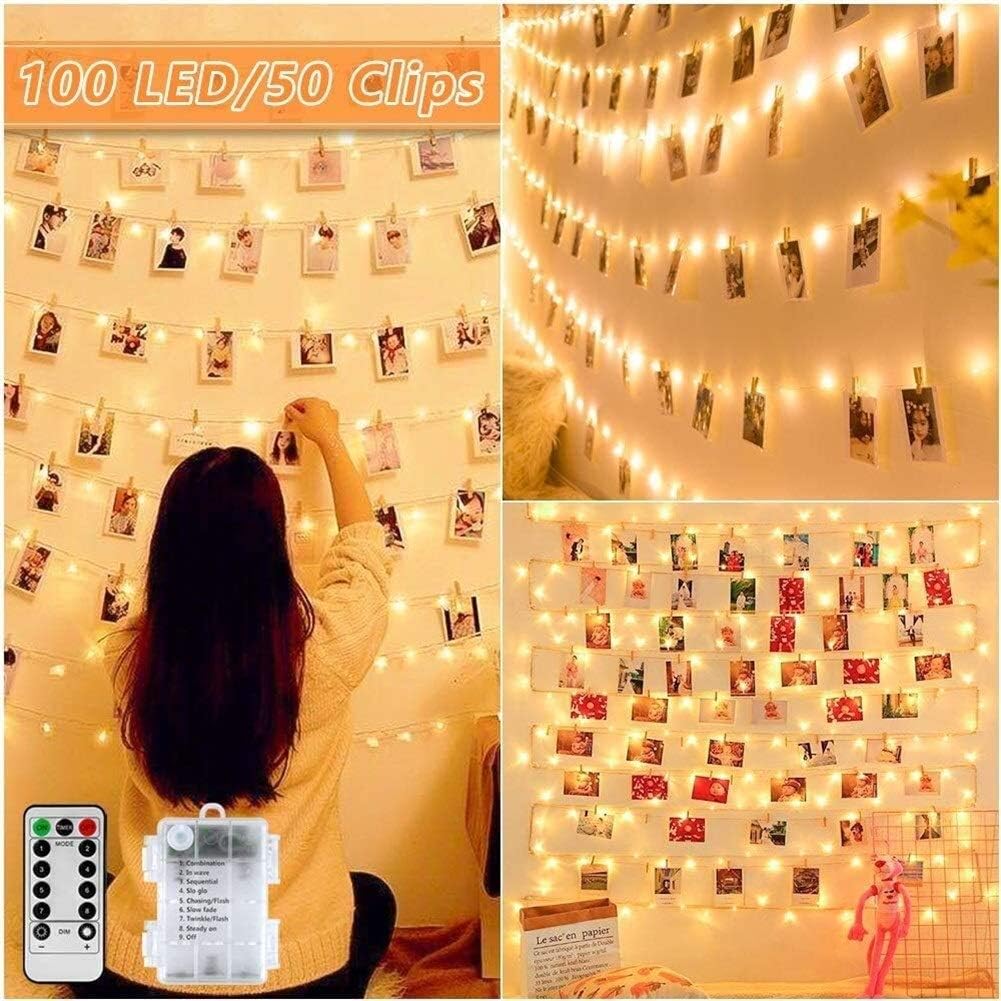 10 LED Photo Clips String Lights