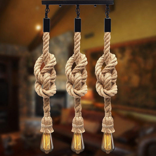 Lighting Hemp Rope Pendant Light