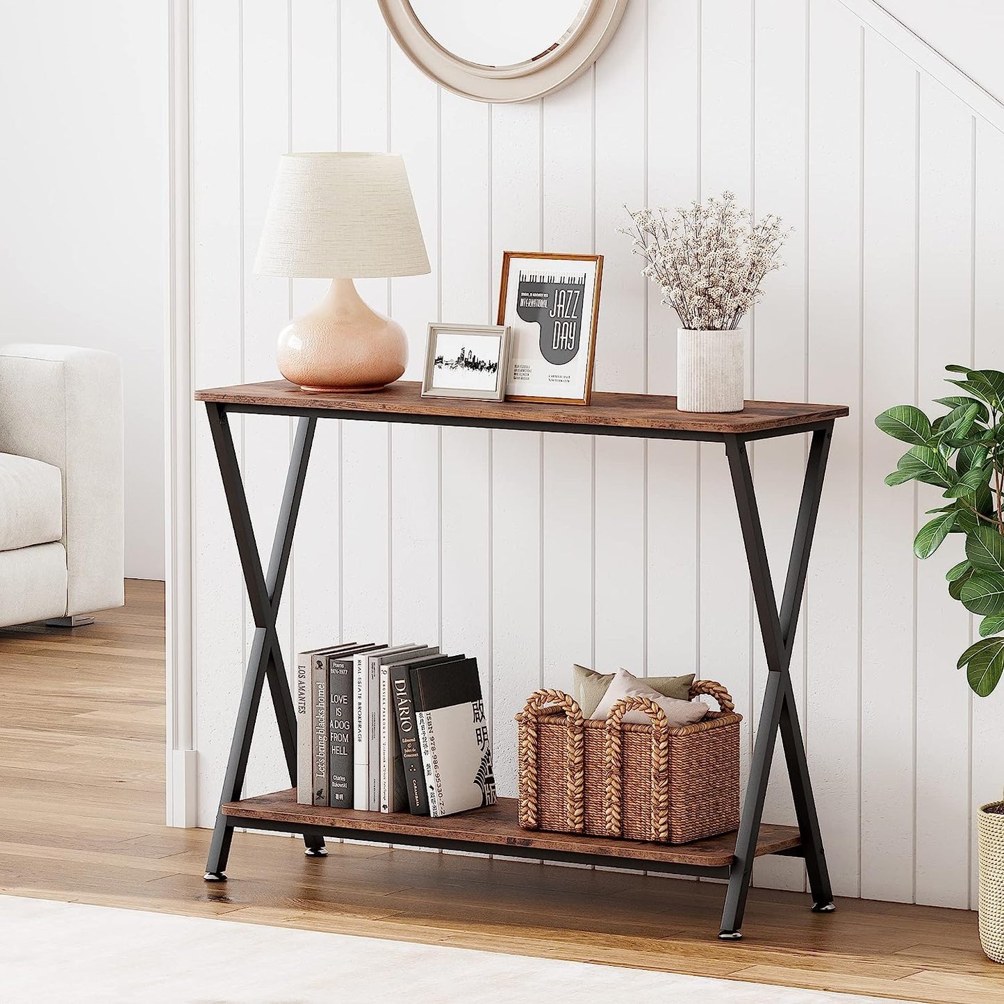 Industrial Hallway Console Table