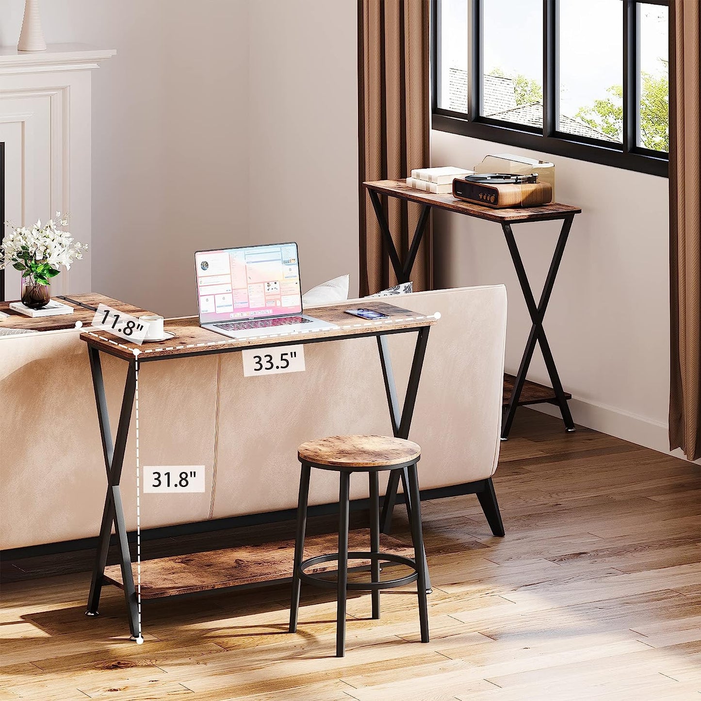 Industrial Hallway Console Table