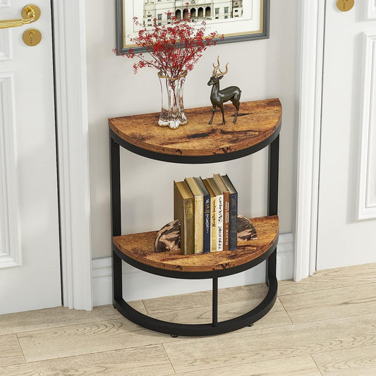 2-Tier Semi Circle, Small Half Round Side Table