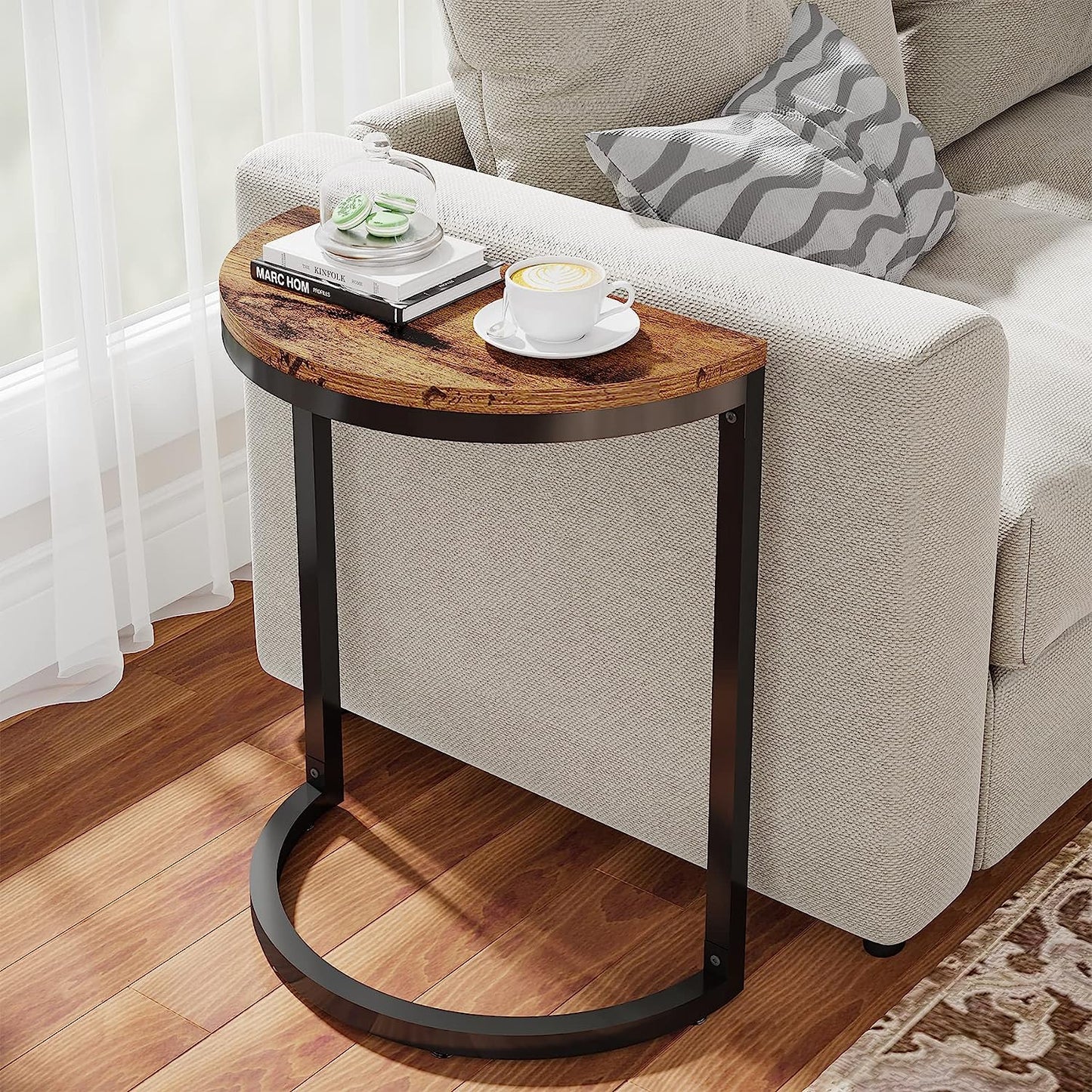 Portable Half Cut Design Side Table