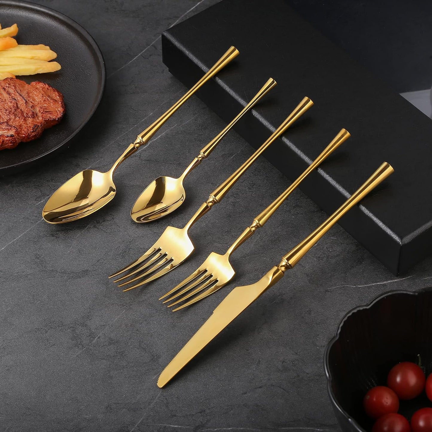 Golden Cutlery Dinnerware-24 Pcs