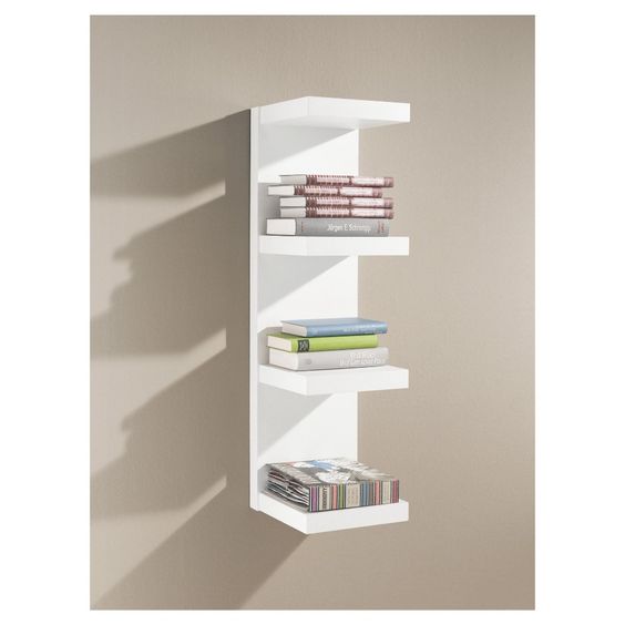 4-Layer Smoke White Wall Rack