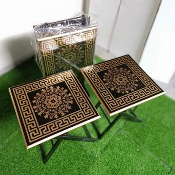 Versace Wooden Serving Table Set Pack of 4