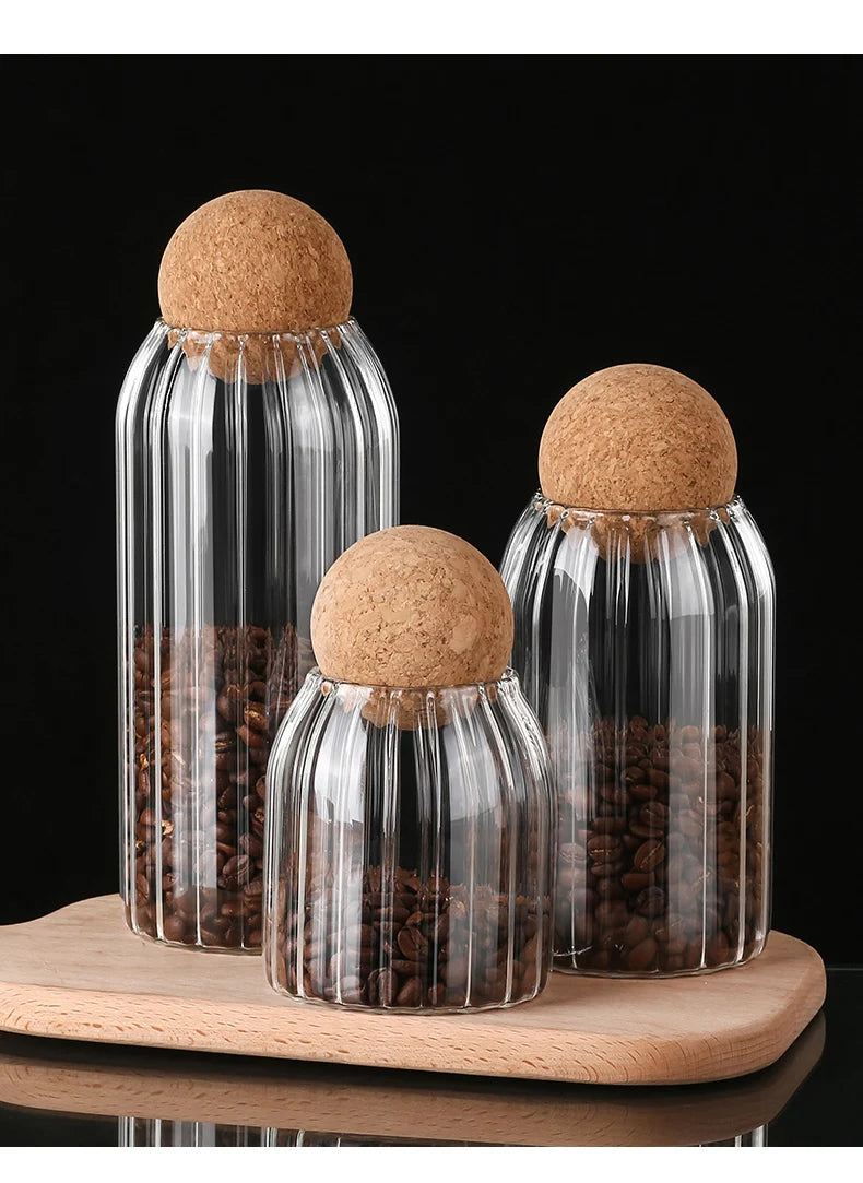 Ball Cork Lid Glass Jar