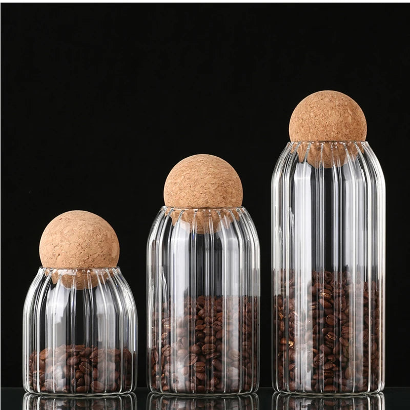 Ball Cork Lid Glass Jar