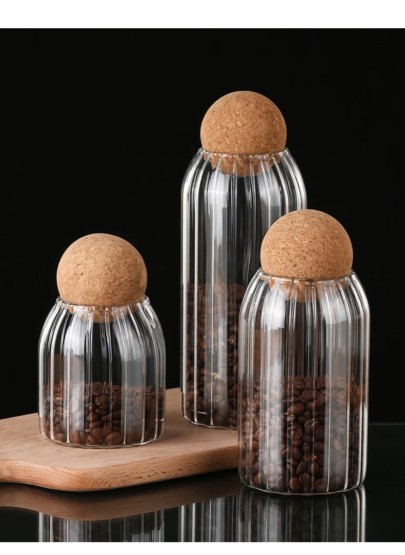 Ball Cork Lid Glass Jar