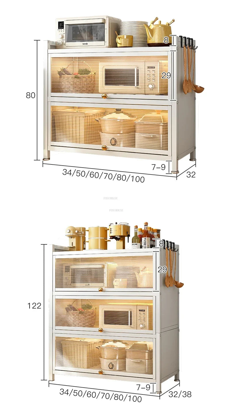 Modern Carbon Steel Kitchen Cabinets Trolley