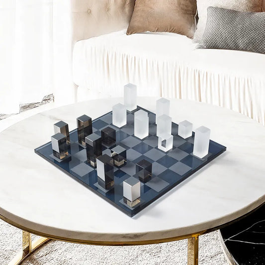 Frosted Glass Chess Set