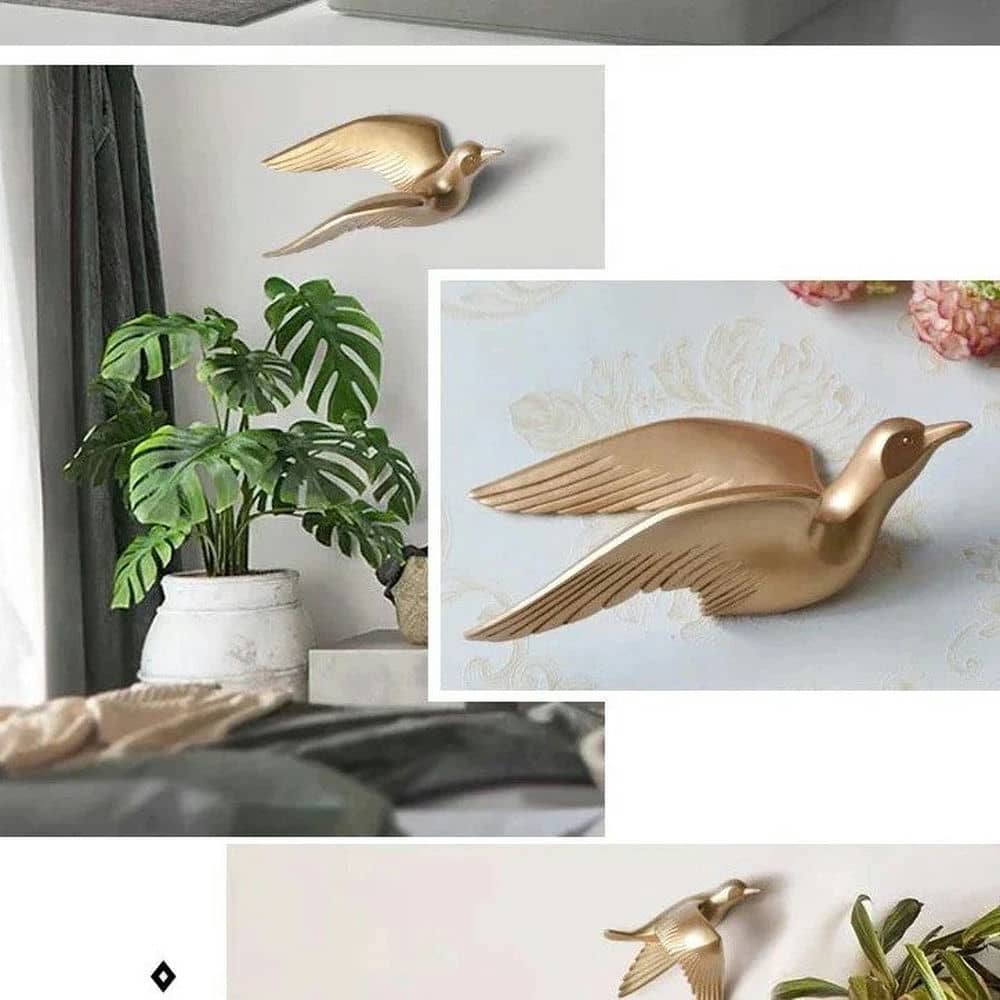 3D Wall Mounted Birds 6 pcs Set