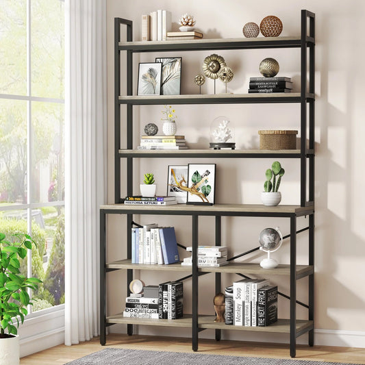 6-Tier Bookshelf, Etagere Bookcase Storage Rack