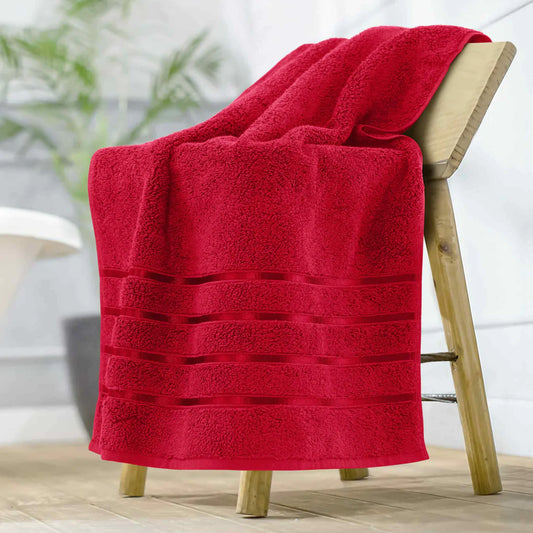 Extra-Long Red Egyptian Cotton Towel