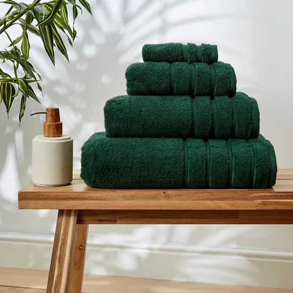 Extra-Long Green Egyptian Cotton Towel