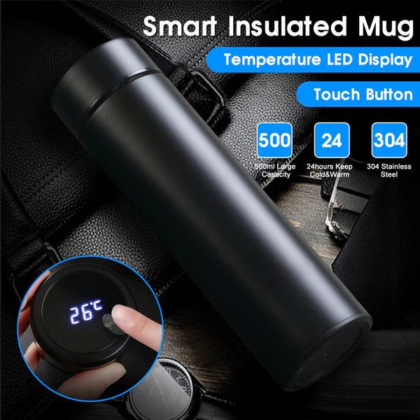 500ml Stainless Steel Smart Temperature Water Bottle