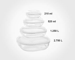 Air-Tight Glass Jars (Set of 4)