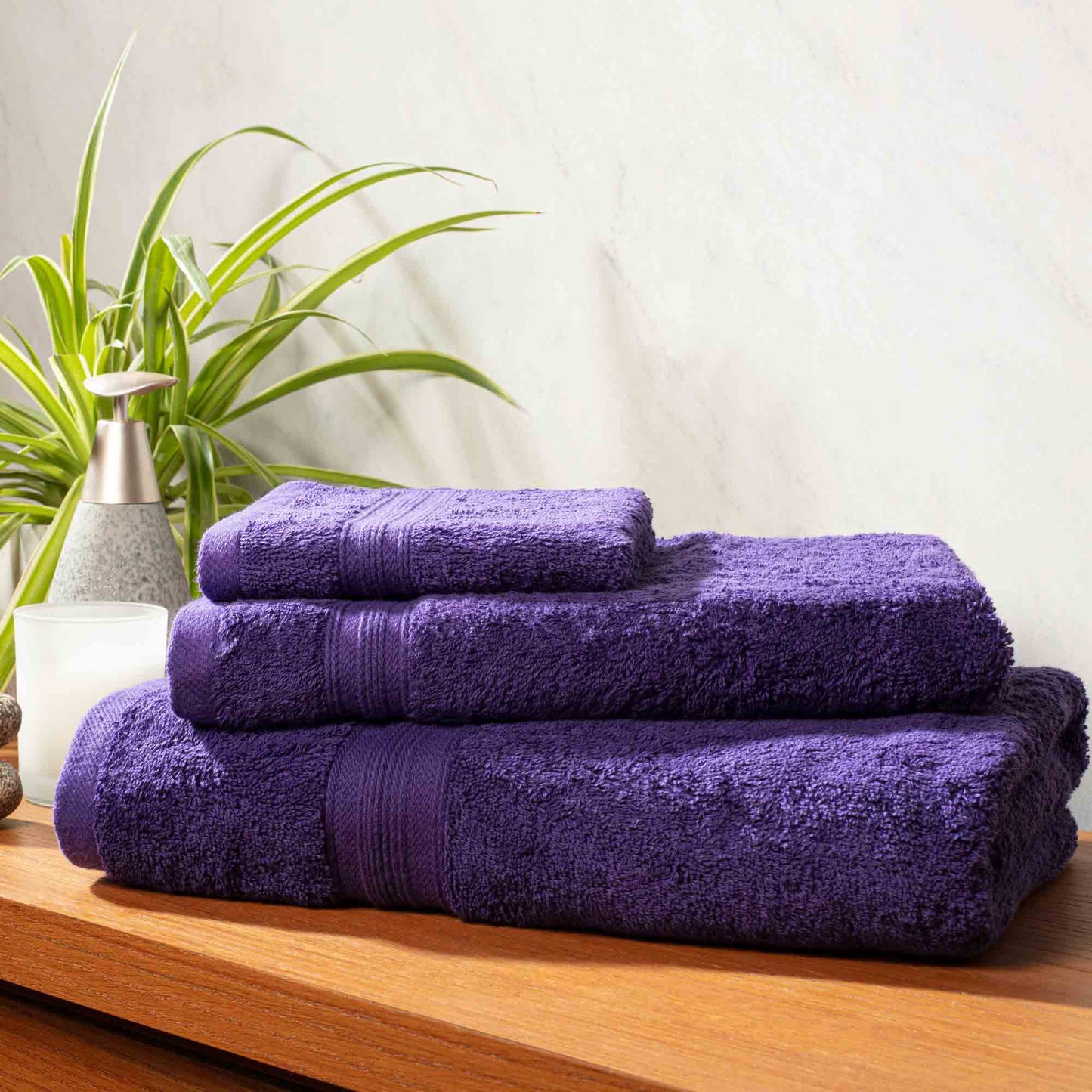 Extra-Long Purple Egyptian Cotton Towel