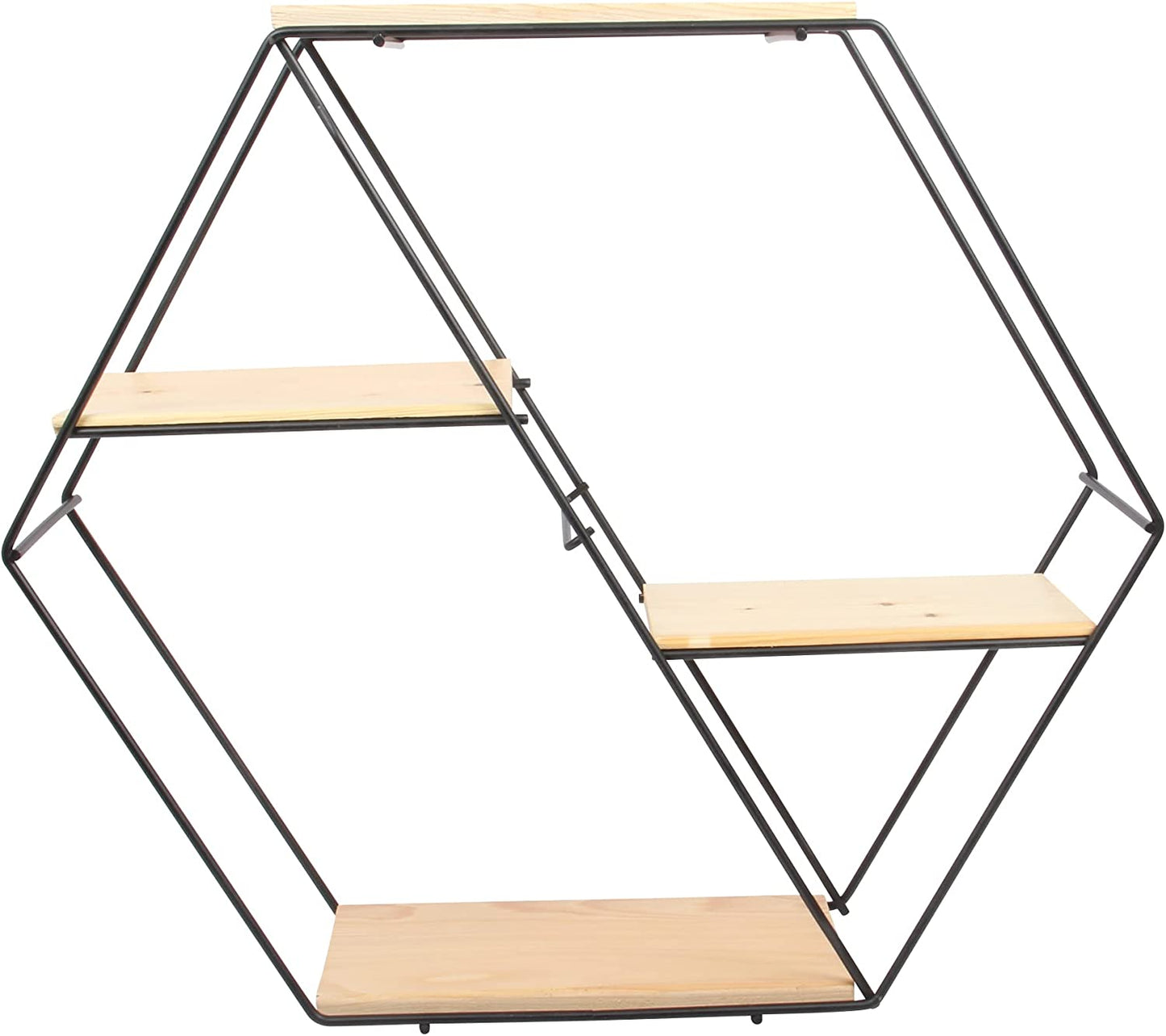 Jolie Max Black Hexagon Wall Rack