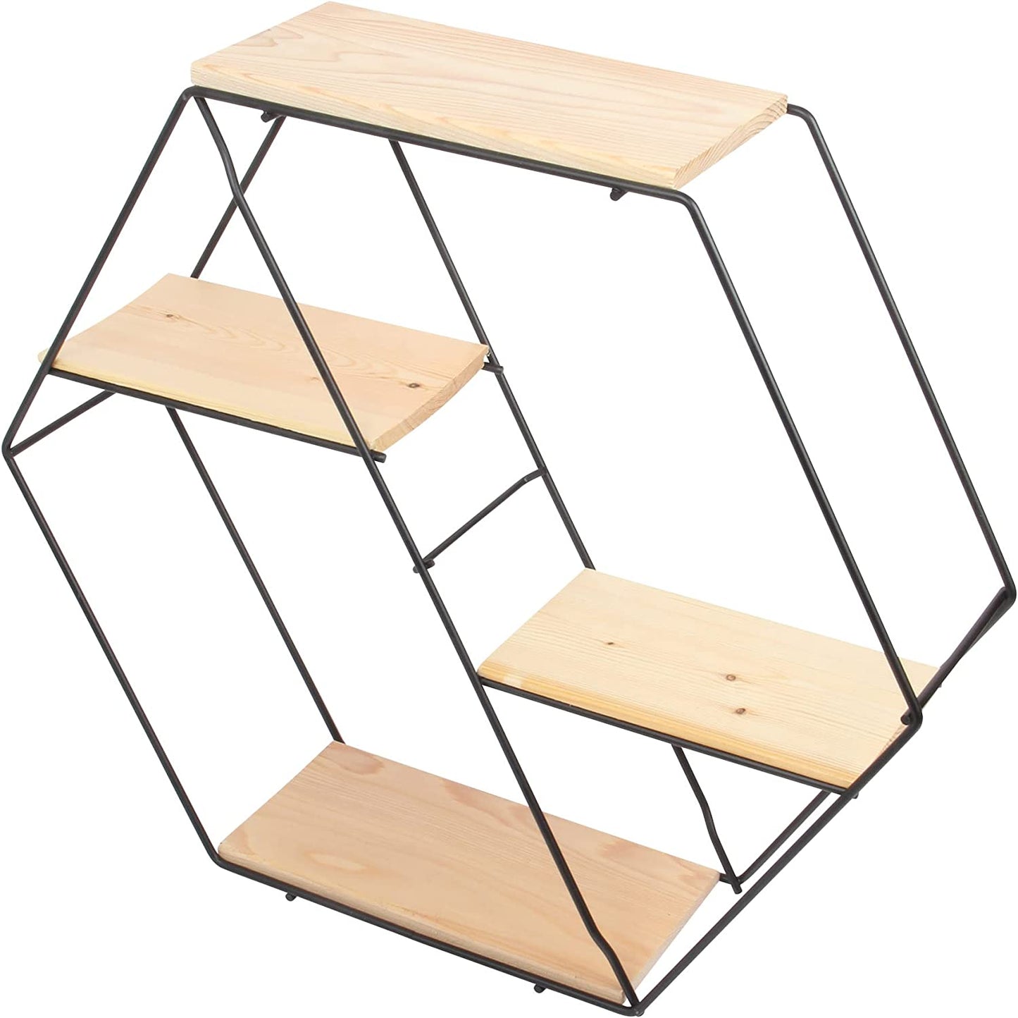 Jolie Max Black Hexagon Wall Rack