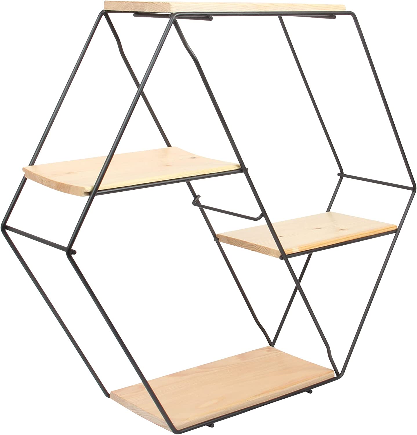 Jolie Max Black Hexagon Wall Rack