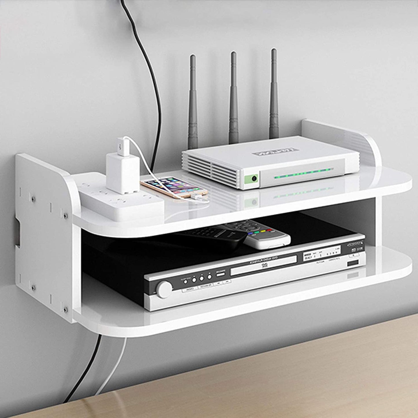 Multimedia Storage Shelf Wi-Fi Storage Rack