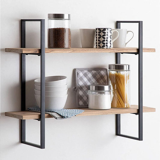 Industrial Black Metal Floating Rack