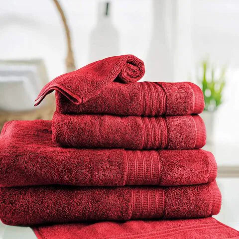 Extra-Long Dark Red Egyptian Cotton Towel