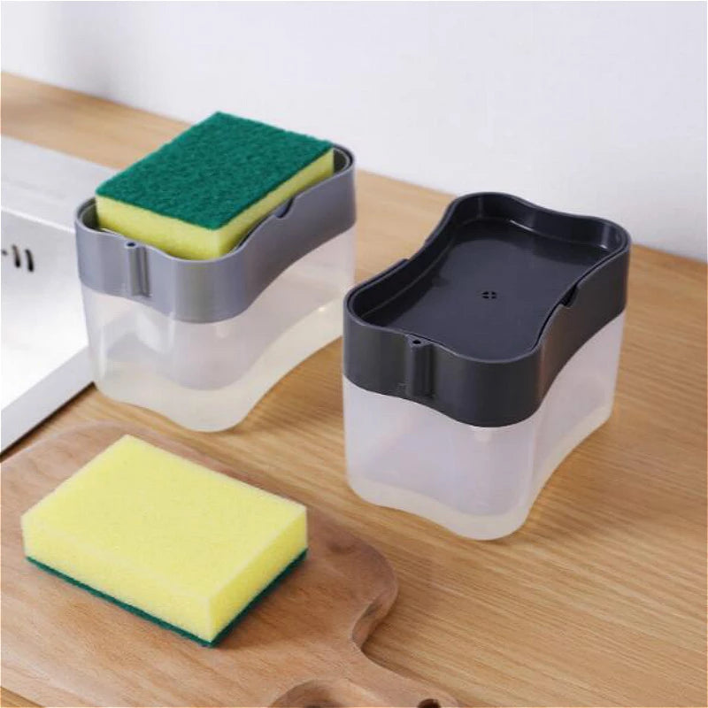 2 In 1 Soap Dispenser With Sponge Holder