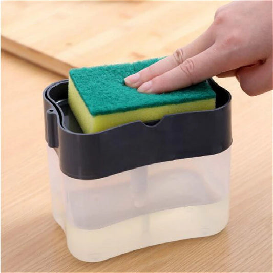 2 In 1 Soap Dispenser With Sponge Holder