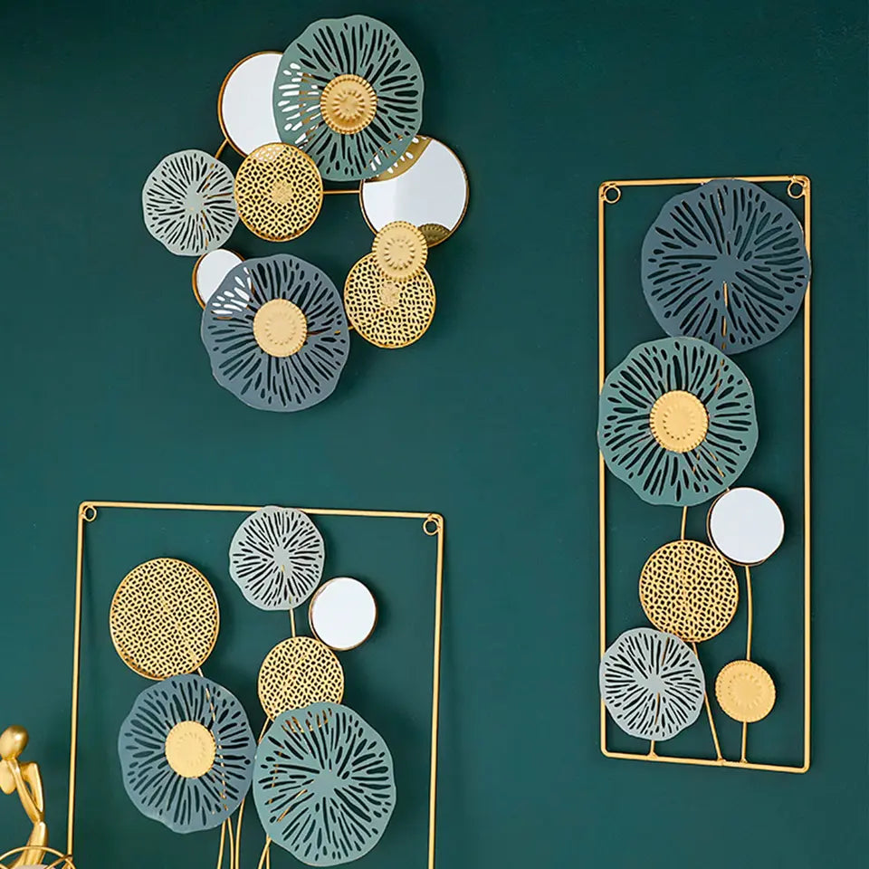 Modern Golden Floret Wall Decor